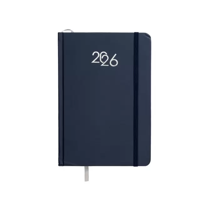 AGENDA JOURNALIER PERSONNALISABLE CARTON COLORE 'SEPTI' - bleu marine