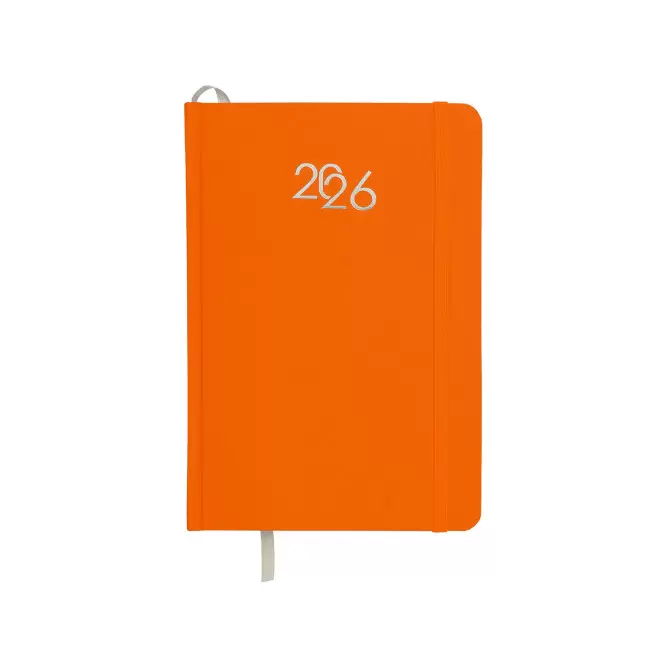 AGENDA JOURNALIER PERSONNALISABLE CARTON COLORE 'SEPTI' - orange