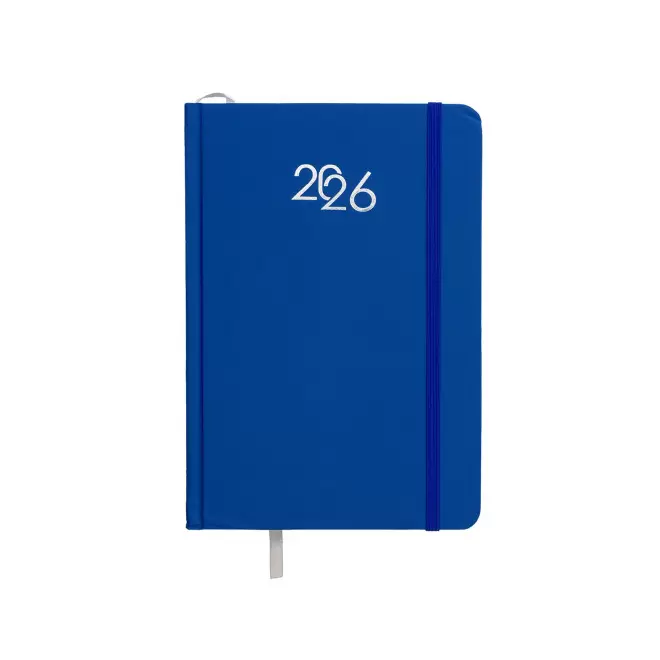 AGENDA JOURNALIER PERSONNALISABLE CARTON COLORE 'SEPTI' - bleu royal