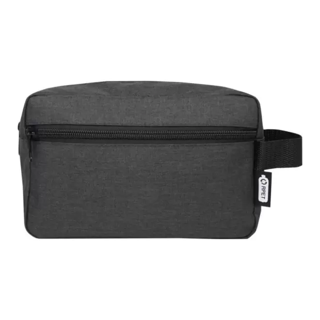 TROUSSE DE TOILETTE PERSONNALISABLE RPET 'TEXIERA' - gris foncé