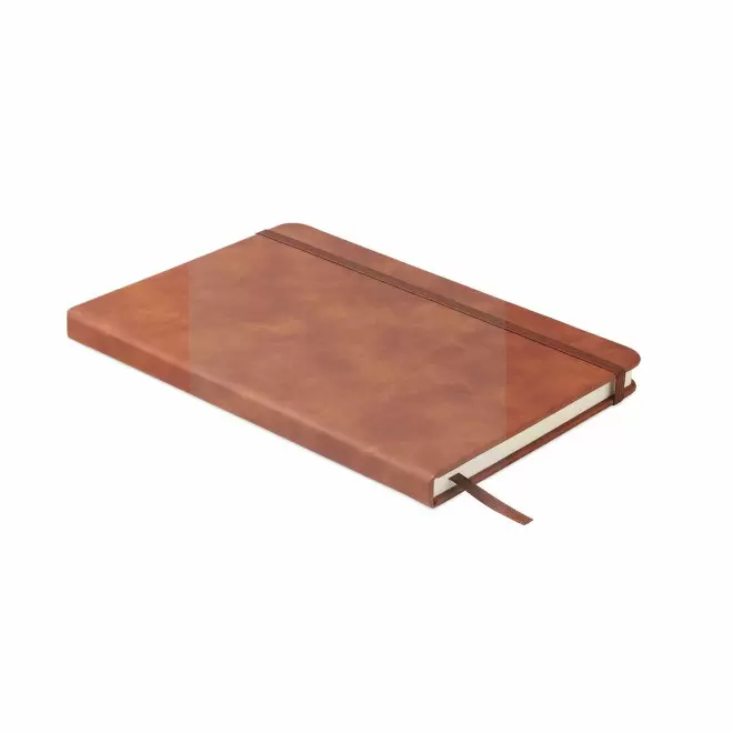 CARNET A5 PU RECYCLE PERSONNALISABLE 'MARCO' - marron