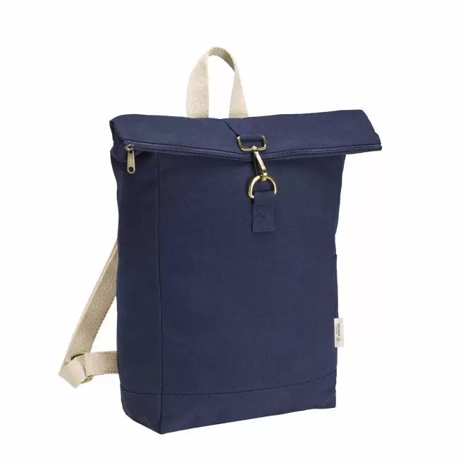 SAC A DOS PERSONNALISE COTON RECYCLE 'ROY' - bleu marine