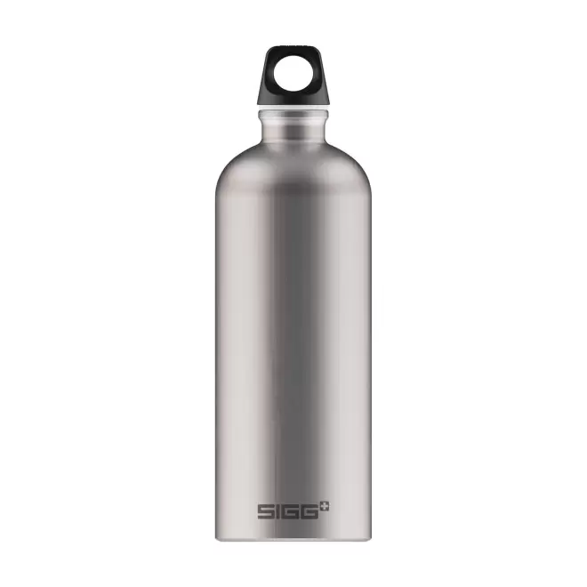 GOURDE EN ALUMINIUM SIGG 1L PERSONNALISABLE 'TRAVELLER' - alu brossé