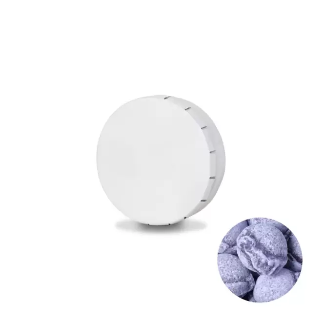 BOITE A BONBONS PUBLICITAIRE 'CLARI' - violette