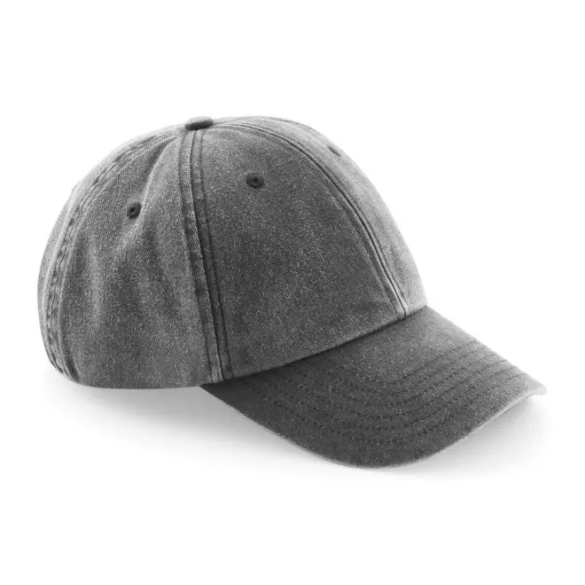 CASQUETTE VINTAGE PROFIL BAS PERSONNALISABLE 'KAPICA' - noir