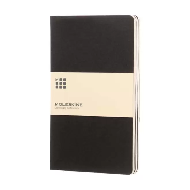 CARNET PERSONNALISABLE SOUPLE A5 LIGNE MOLESKINE 'RAFFIN' - noir