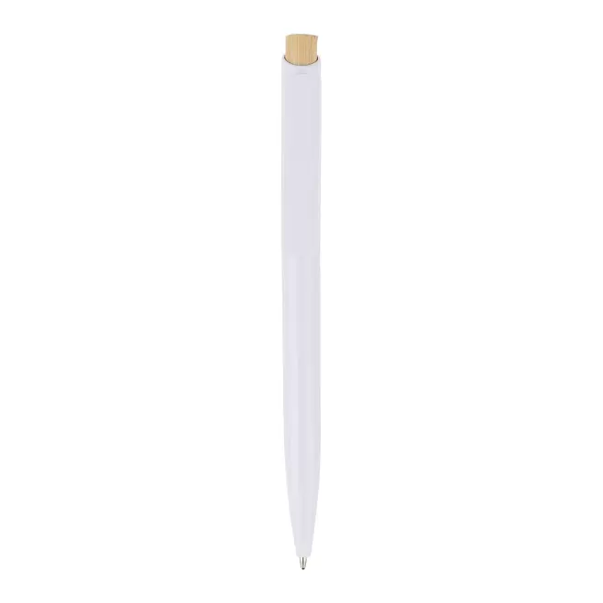 STYLO A BILLE EN R-ABS PERSONNALISE 'FIGUIA' - blanc