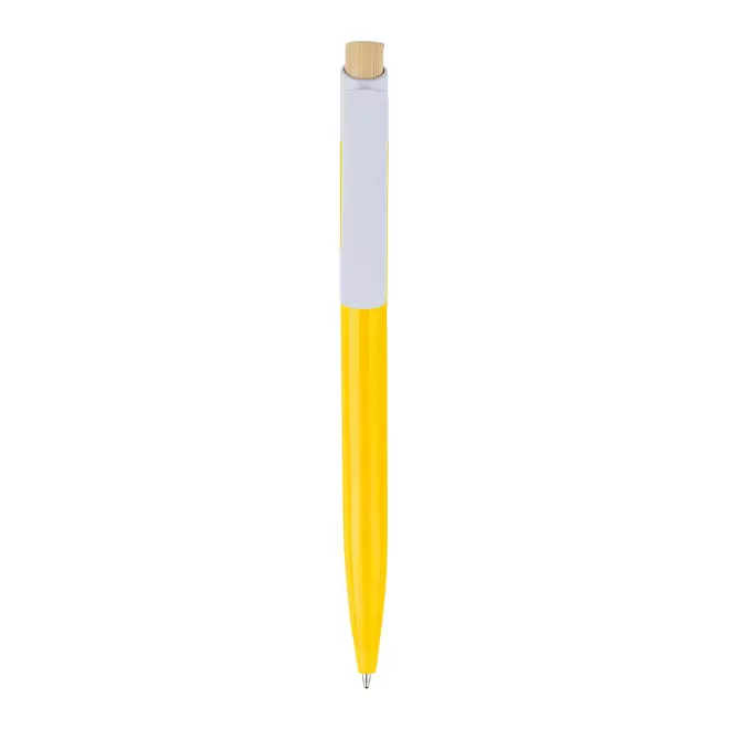 STYLO A BILLE EN R-ABS PERSONNALISE 'FIGUIA' - jaune