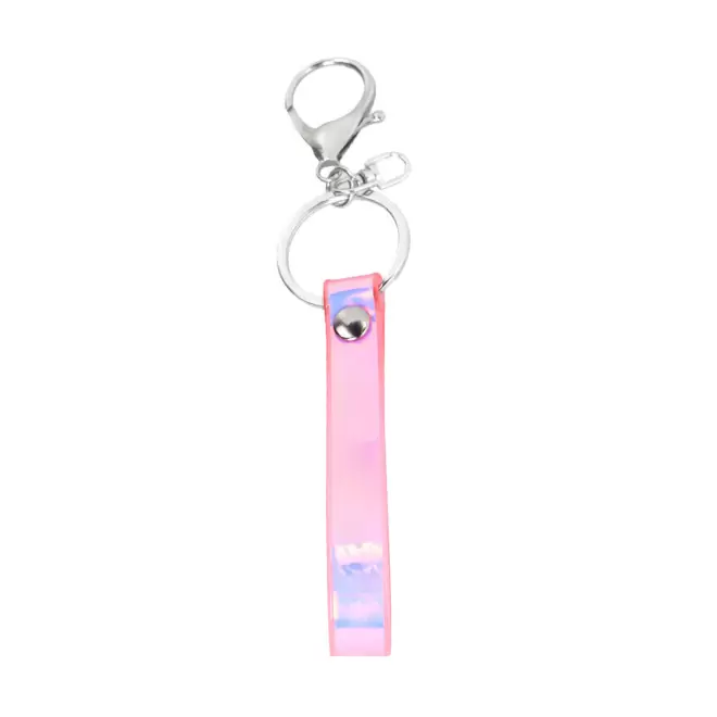 PORTE CLES HOLOGRAPHIQUE PERSONNALISABLE 'AVICO' - rose