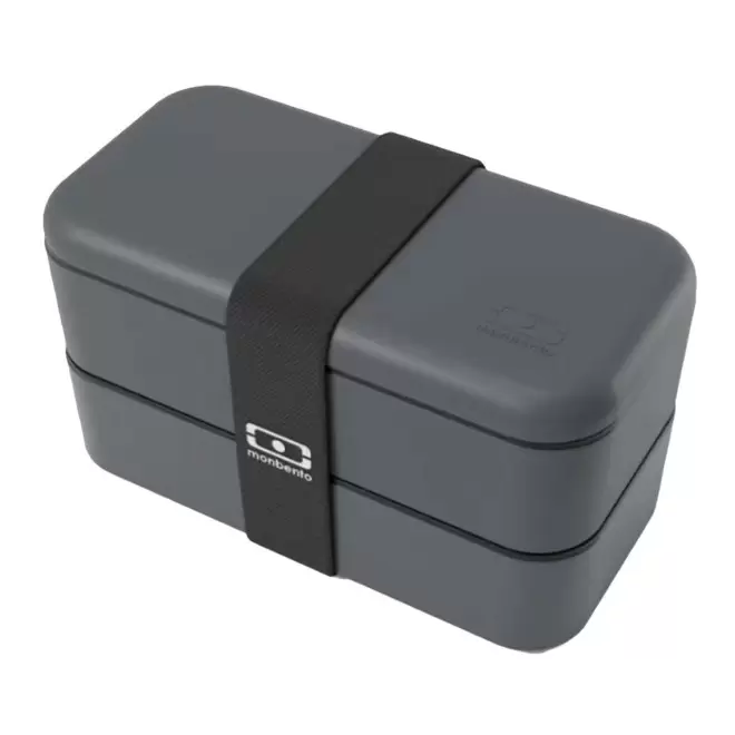 LUNCH BOX PERSONNALISABLE PUBLICITAIRE MB ORIGINAL MONBENTO® 'OLBY' - gris anthracite