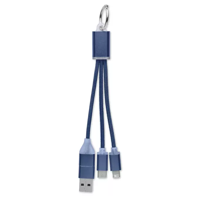 CABLE DE CHARGE PERSONNALISABLE 'FIBOU SMART MINI' - bleu marine