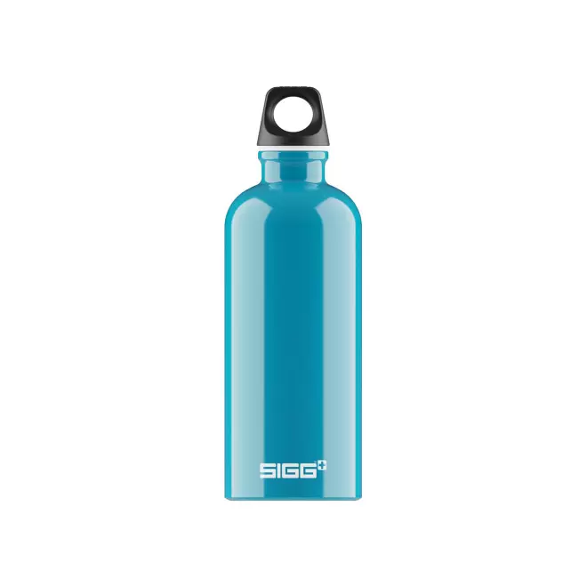 GOURDE EN ALUMINIUM SIGG 600ML PERSONNALISEE 'TRAVELLER' - aqua brillant