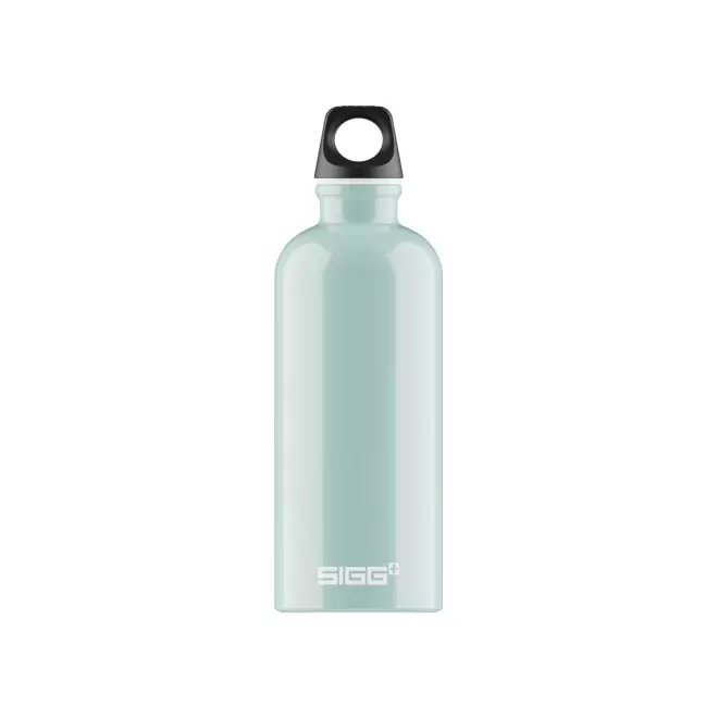 GOURDE EN ALUMINIUM SIGG 600ML PERSONNALISEE 'TRAVELLER' - turquoise brillant