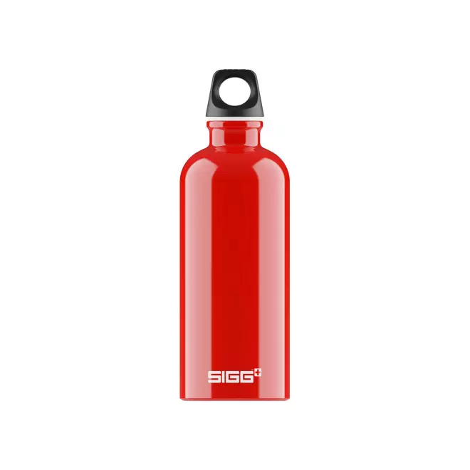 GOURDE EN ALUMINIUM SIGG 600ML PERSONNALISEE 'TRAVELLER' - rouge brillant
