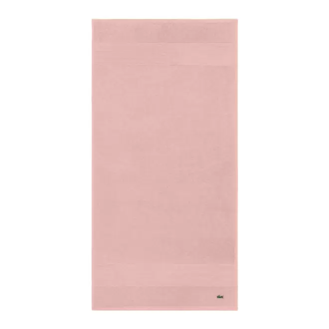 SERVIETTE 50X100CM LACOSTE PERSONNALISABLE 'LE CROCO' - rose