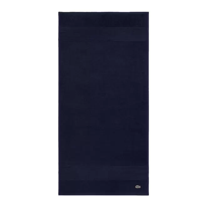 DRAP DE BAIN LACOSTE PERSONNALISABLE 'LE CROCO' - bleu marine