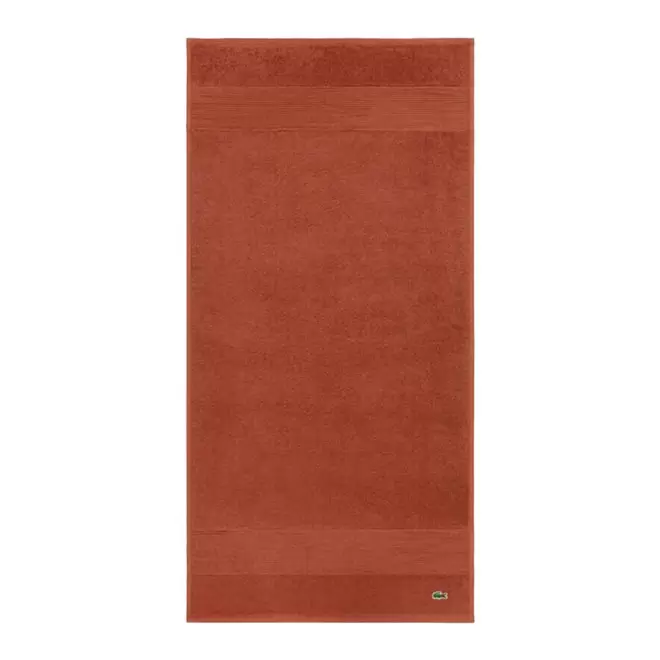 DRAP DE BAIN LACOSTE PERSONNALISABLE 'LE CROCO' - terracotta