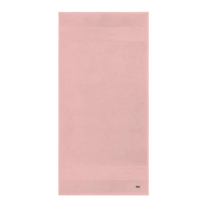 DRAP DE BAIN LACOSTE PERSONNALISABLE 'LE CROCO' - rose
