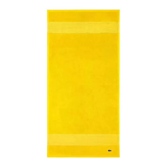 DRAP DE BAIN LACOSTE PERSONNALISABLE 'LE CROCO' - jaune