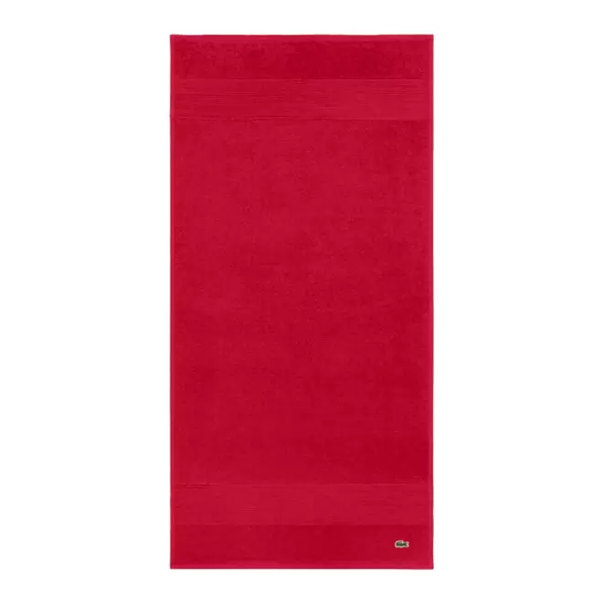 DRAP DE BAIN LACOSTE PERSONNALISABLE 'LE CROCO' - rouge