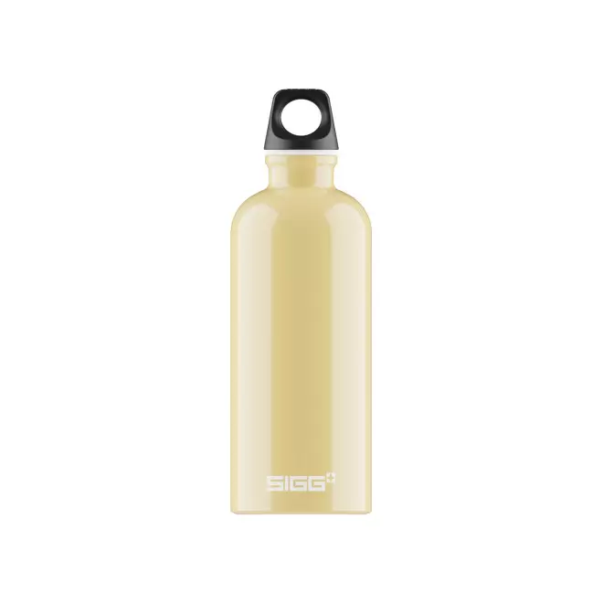GOURDE EN ALUMINIUM SIGG 600ML PERSONNALISEE 'TRAVELLER' - vanille brillant
