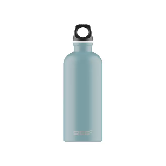 GOURDE EN ALUMINIUM SIGG 600ML PERSONNALISEE 'TRAVELLER' - bleu clair mat