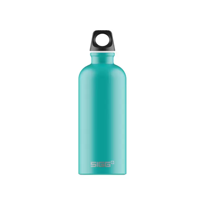 GOURDE EN ALUMINIUM SIGG 600ML PERSONNALISEE 'TRAVELLER' - turquoise mat