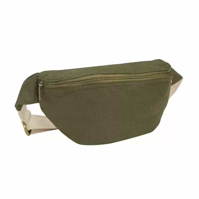 SAC BANANE PERSONNALISE EN COTON RECYCLE 'ROY' - kaki