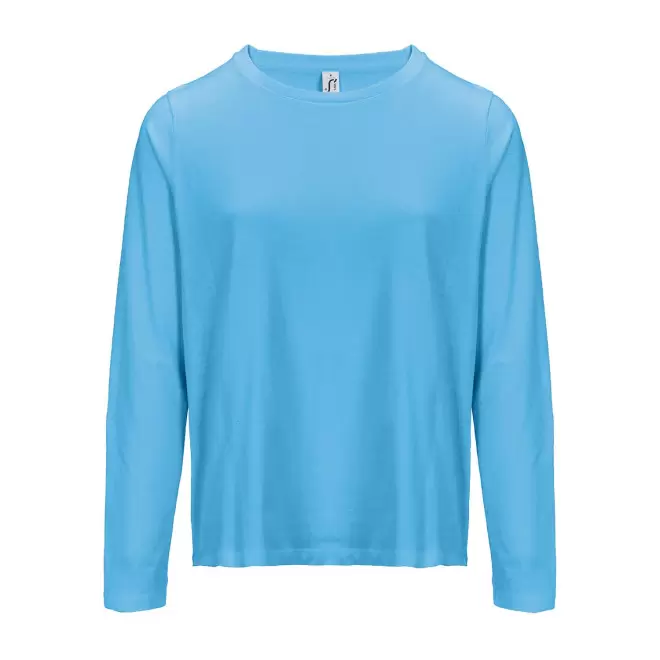 T-SHIRT PERSONNALISABLE FEMME ML COULEUR 'MONARCH' 150G/M2 - bleu aqua