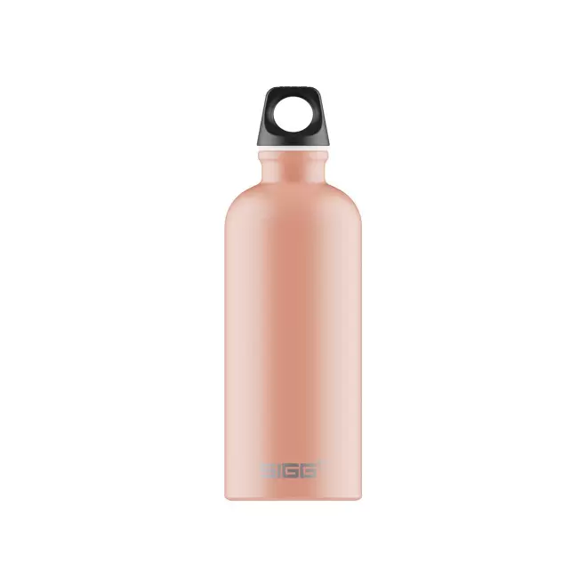GOURDE EN ALUMINIUM SIGG 600ML PERSONNALISEE 'TRAVELLER' - corail mat