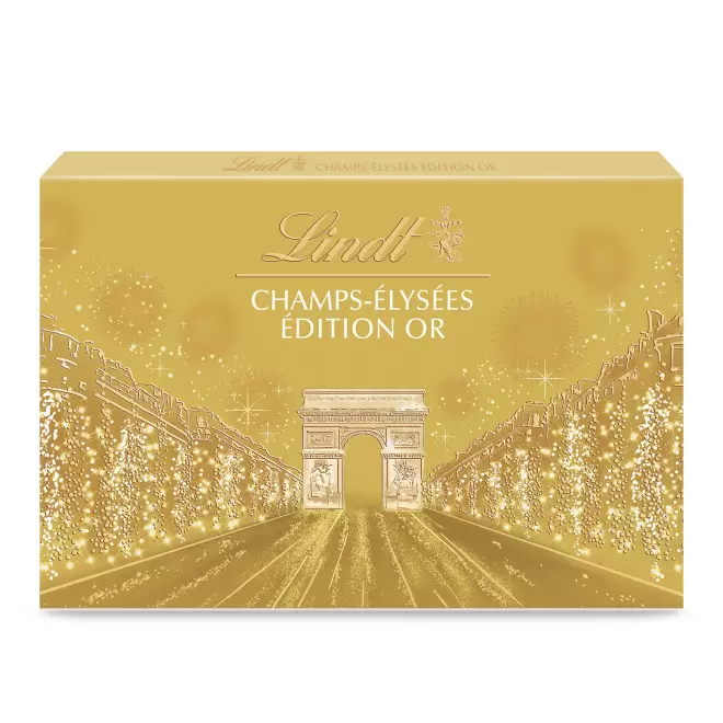 PETIT COFFRET PERSONNALISABLE LINDT 'CHAMPS-ELYSEES' - édition or