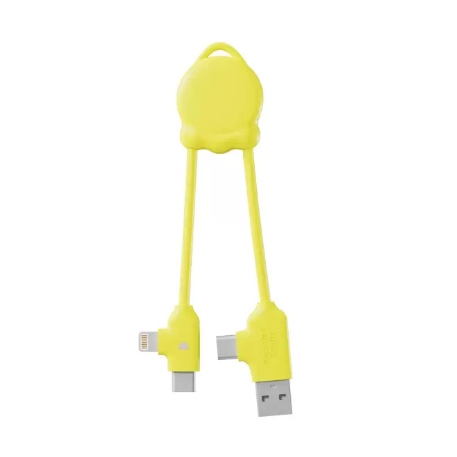 CABLE DE CHARGE PERSONNALISABLE 'OCTOMINI' - jaune