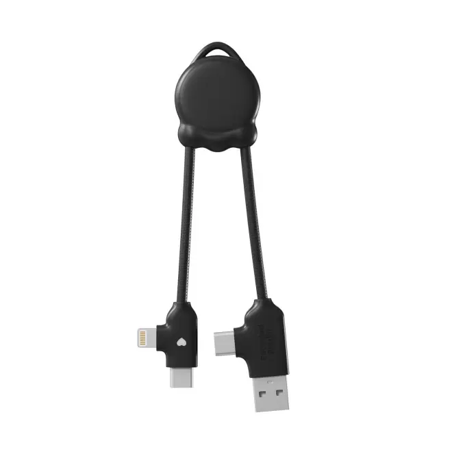 CABLE DE CHARGE PERSONNALISABLE 'OCTOMINI' - noir