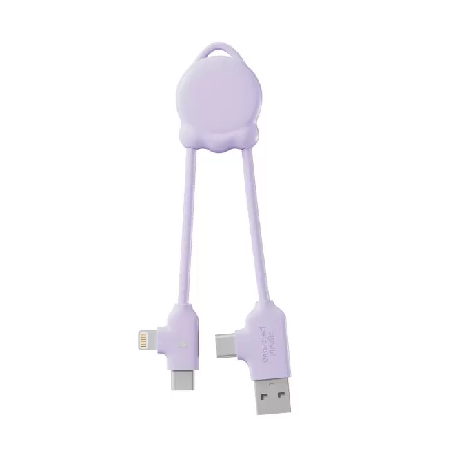 CABLE DE CHARGE PERSONNALISABLE 'OCTOMINI' - lilas