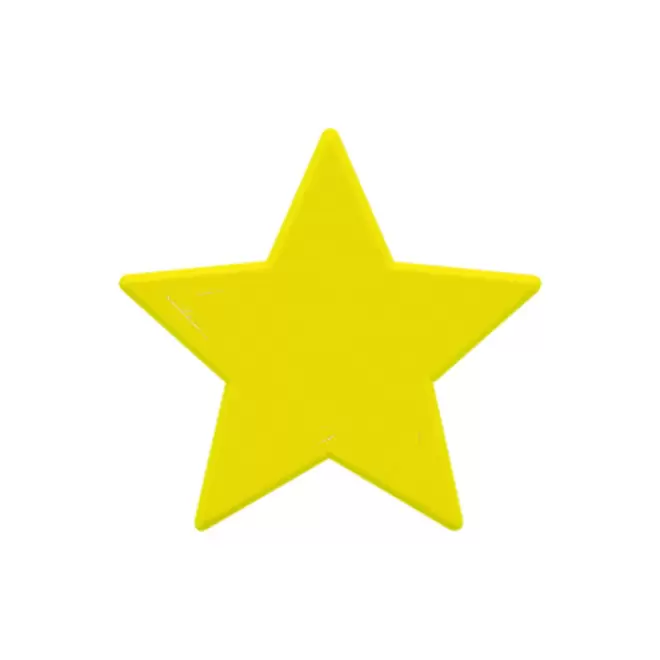JETON DE FETES ET MANEGE PERSONNALISABLE 'FUNZY ETOILE' - jaune - 7x7cm