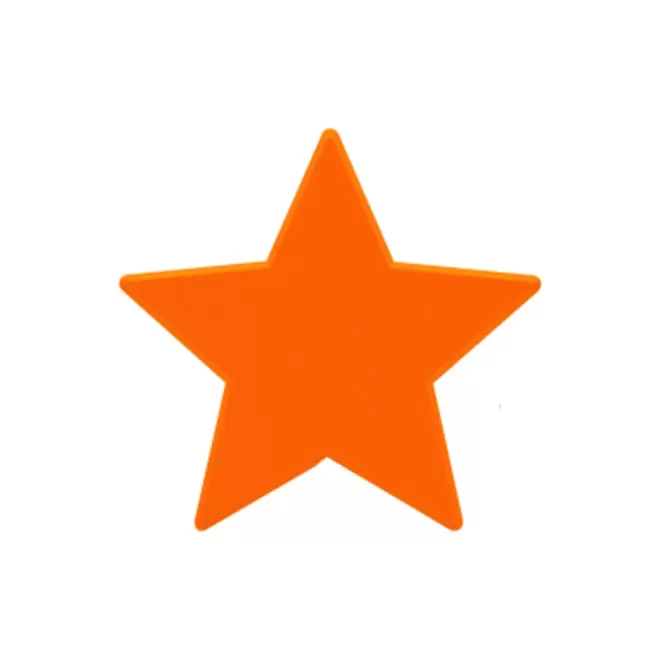 JETON DE FETES ET MANEGE PERSONNALISABLE 'FUNZY ETOILE' - rouge orange - 7x7cm