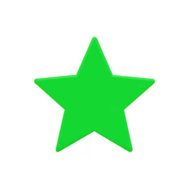 JETON DE FETES ET MANEGE PERSONNALISABLE 'FUNZY ETOILE' - vert pomme - 7x7cm