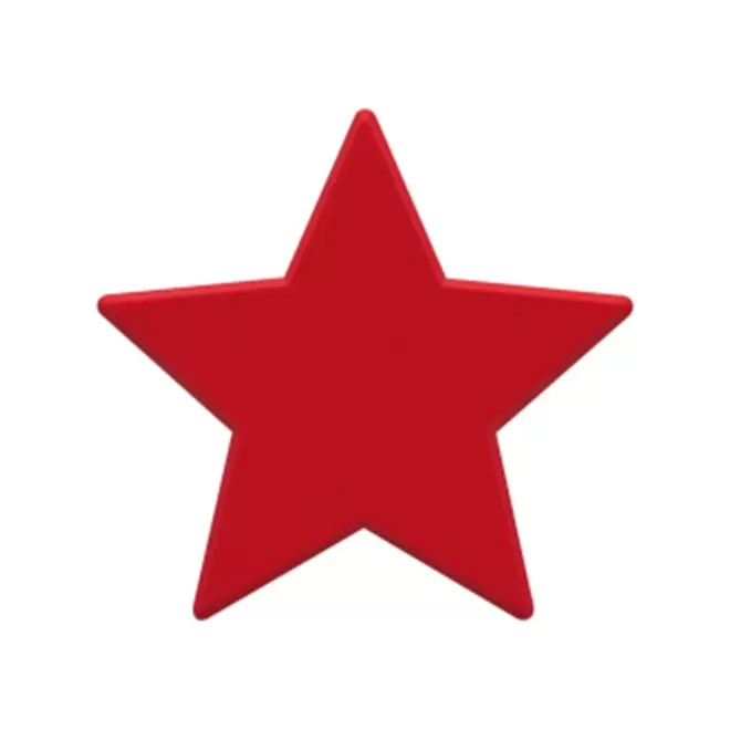 JETON DE FETES ET MANEGE PERSONNALISABLE 'FUNZY ETOILE' - rouge - 9x9cm