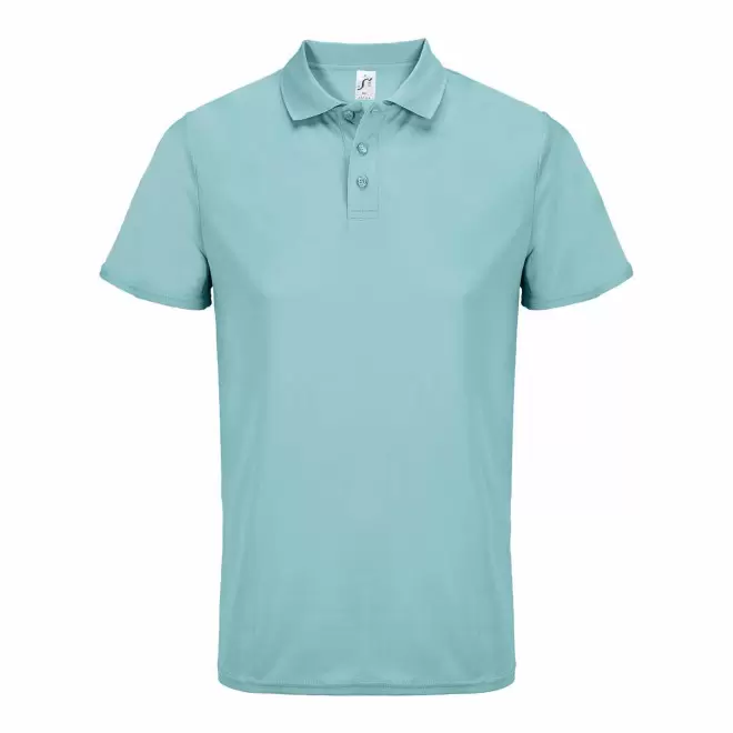 POLO DE SPORT PERSONNALISABLE MIXTE 'PITCHER' - bleu piscine