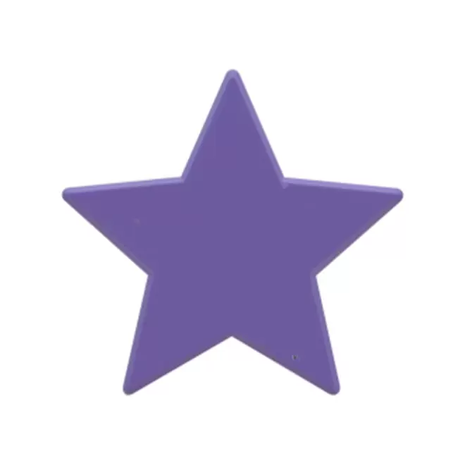 JETON DE FETES ET MANEGE PERSONNALISABLE 'FUNZY ETOILE' - violet - 9x9cm