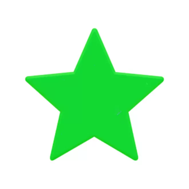 JETON DE FETES ET MANEGE PERSONNALISABLE 'FUNZY ETOILE' - vert pomme - 9x9cm