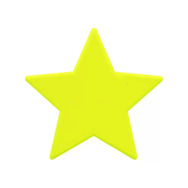 JETON DE FETES ET MANEGE PERSONNALISABLE 'FUNZY ETOILE' - jaune fluo - 9x9cm