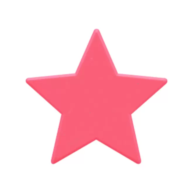 JETON DE FETES ET MANEGE PERSONNALISABLE 'FUNZY ETOILE' - rose vif - 9x9cm