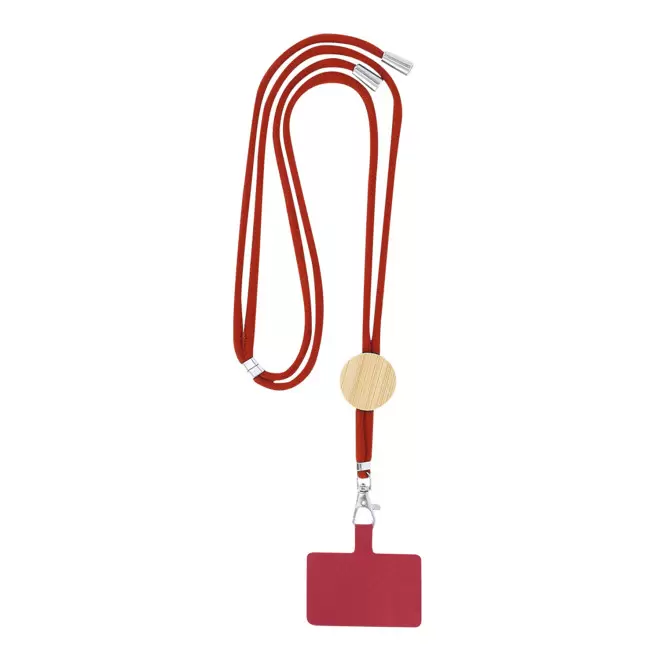 TOUR DE COU TELEPHONE PERSONNALISE 'NURAS COTON COLOR' - rouge