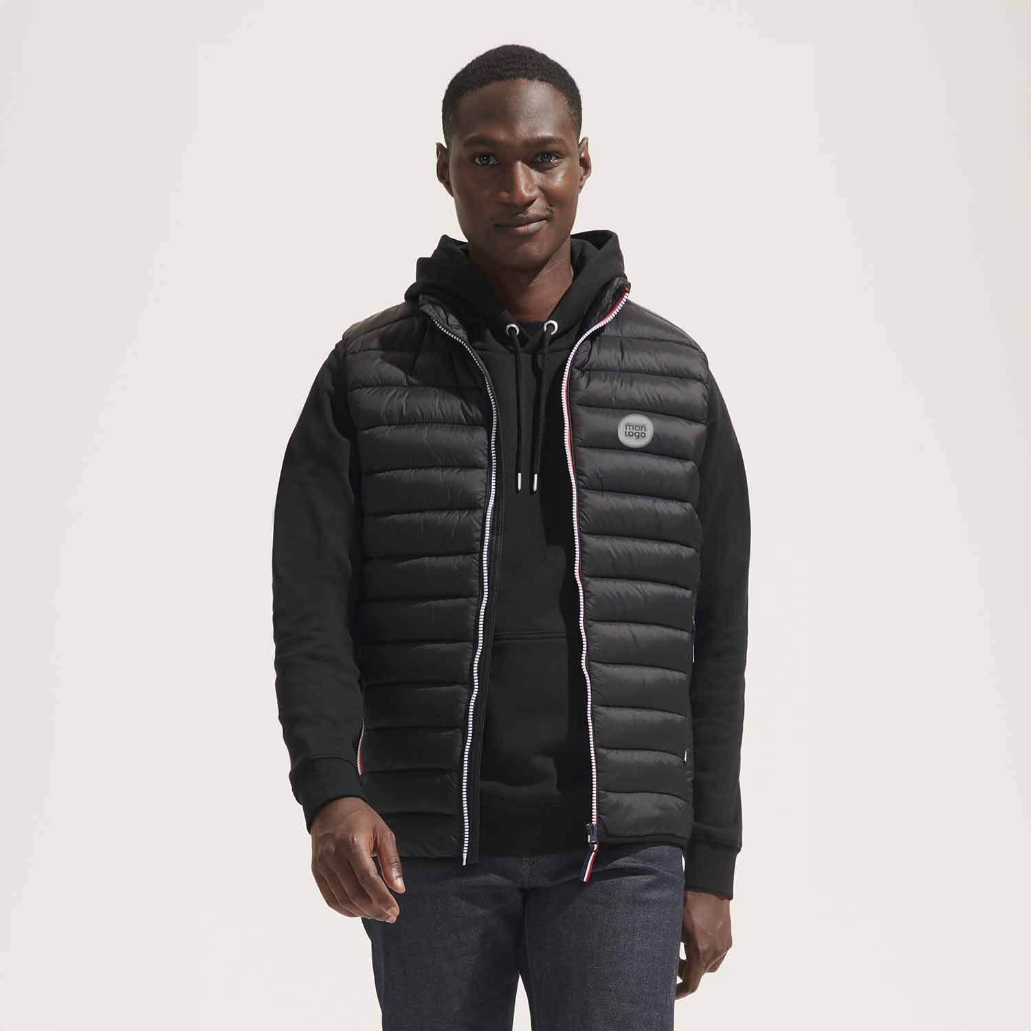 Doudoune sans store manche homme personnalisable