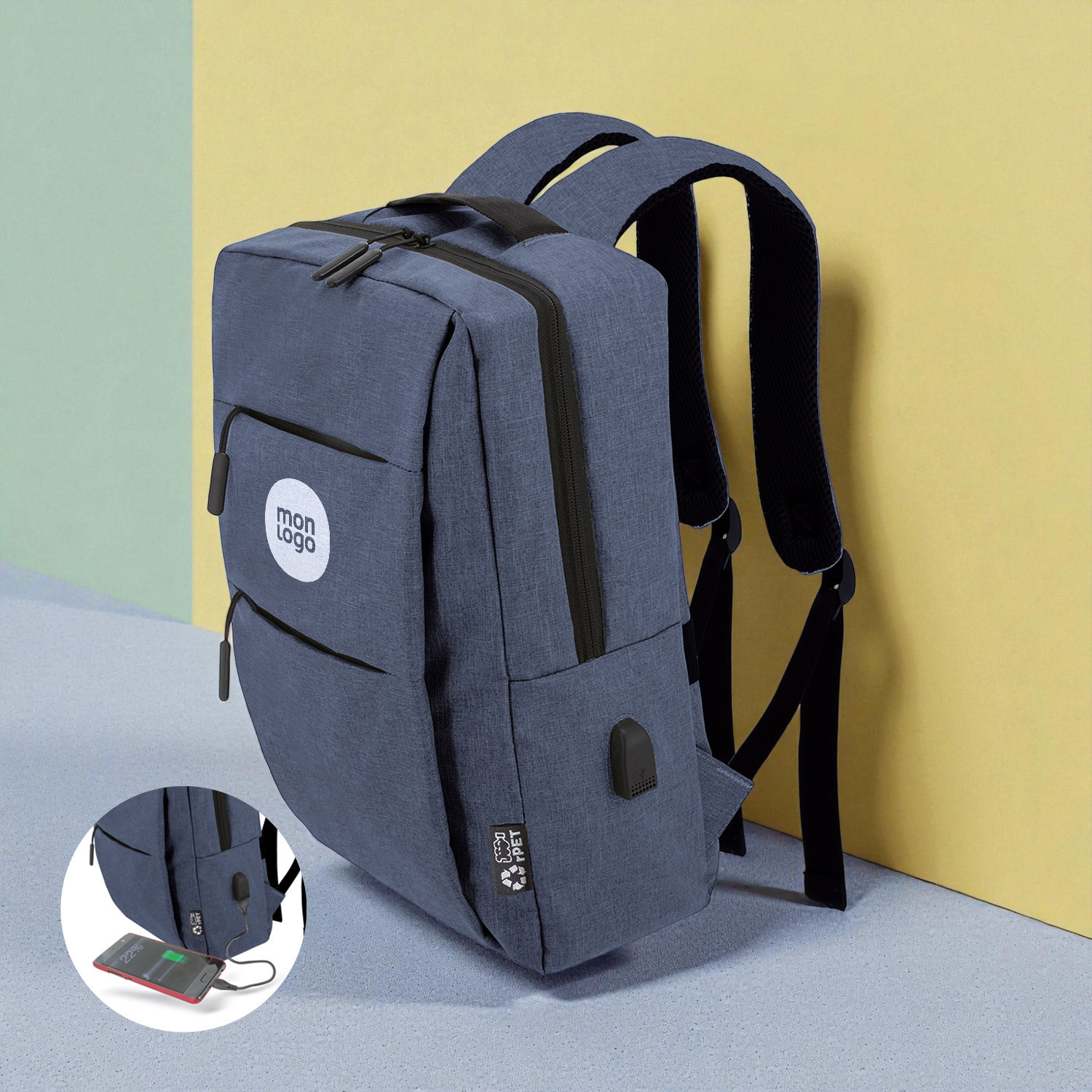 Sac à Dos Ordinateur 'Oglio Connect' Personnalisé ObjetRama