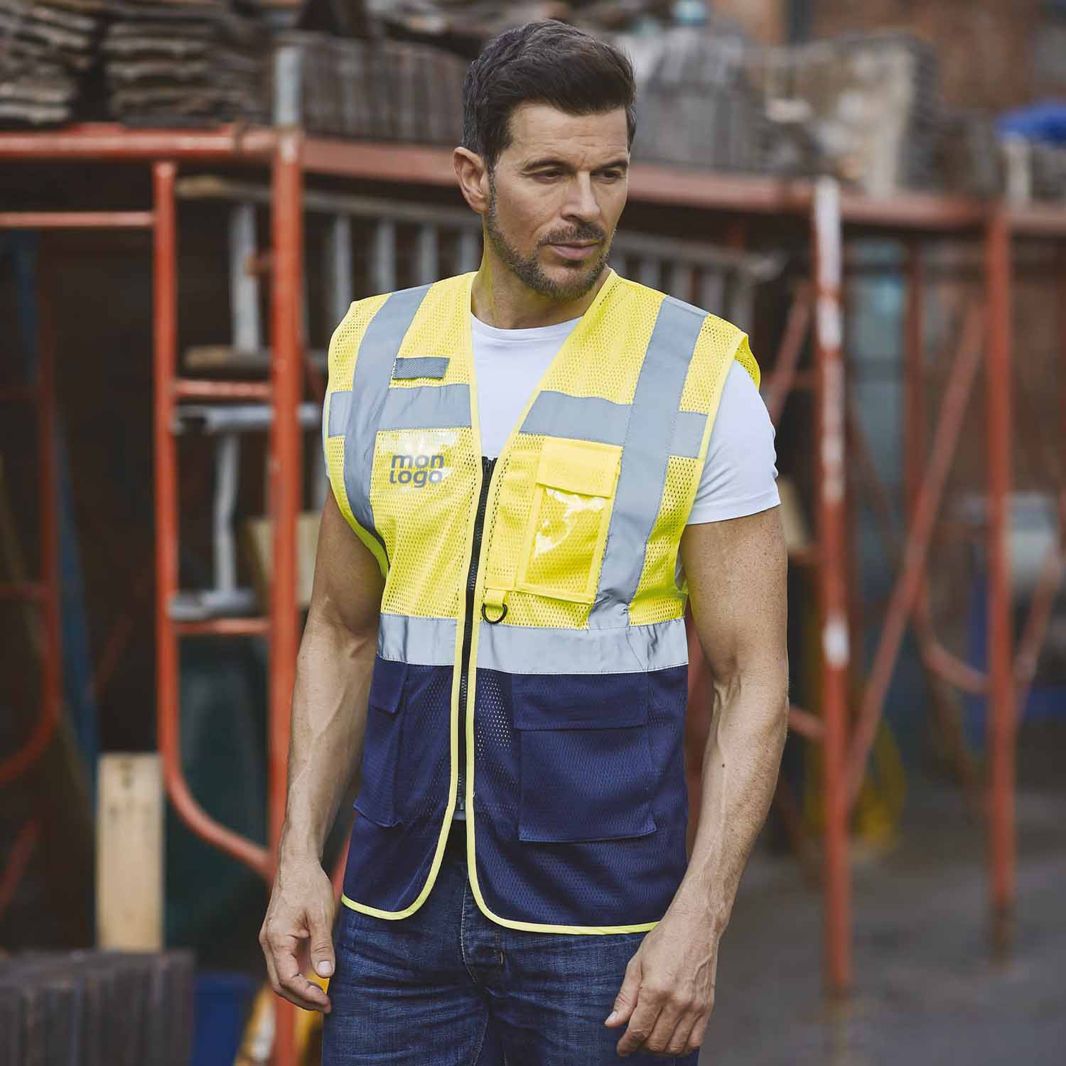 Gilet Réfléchissant Flocage Gilet Jaune Gilet De Sécurité