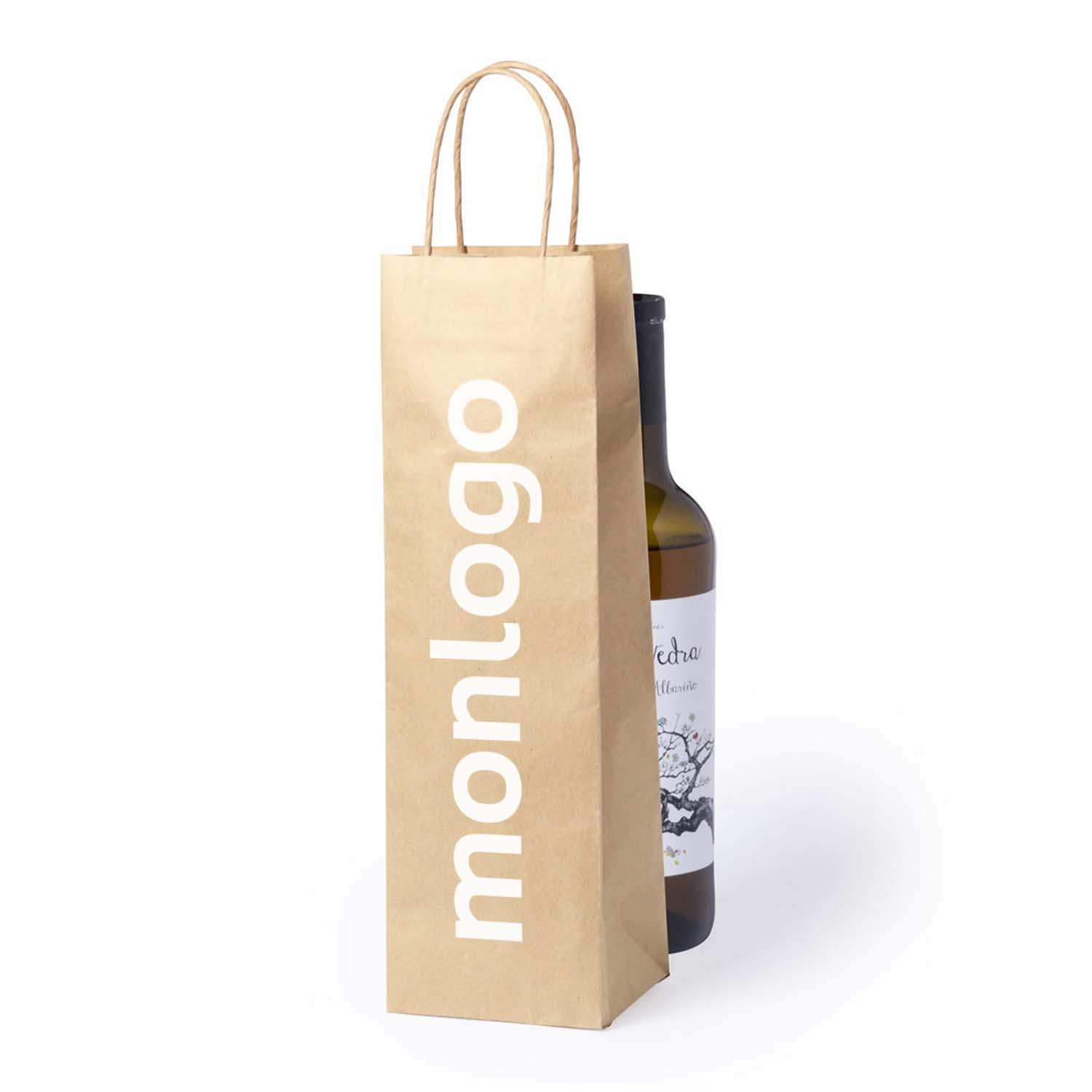 Sac Bouteille Personnalisé Papier Recyclé 'Galtas' ObjetRama