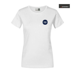 TEE-SHIRT BLANC PERSONNALISABLE FEMME PROMODORO® 'NAVE' 180 GR/M²