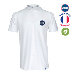 POLO PERSONNALISÉ BLANC BIO MADE IN FRANCE VADF® 'PAUL'